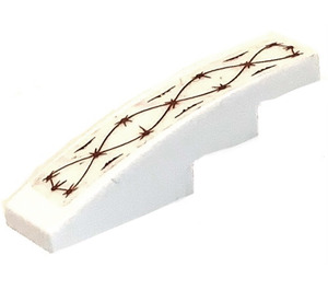 LEGO Slope 1 x 4 Curved with Criss Cross Swirl Sticker (11153)