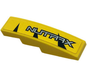 LEGO Steigung 1 x 4 Gebogen mit "NUTRAX" text (Links) Aufkleber (11153)