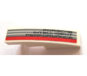 LEGO Slope 1 x 4 Curved with "PORSCHE INTELLIGENT PERFORMANCE" (Right) Sticker (11153)