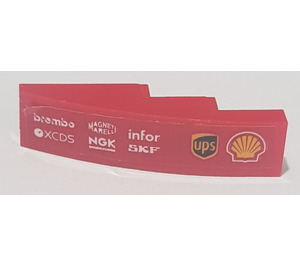 LEGO Slope 1 x 4 Curved with Shell and ups logos Sticker (11153)