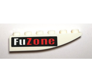 LEGO Helling 1 x 6 Gebogen Omgekeerd met FuZone Sticker (41763)