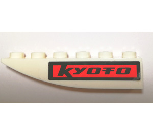 LEGO Pendenza 1 x 6 Curvo Invertito con Kyoto Adesivo (41763)