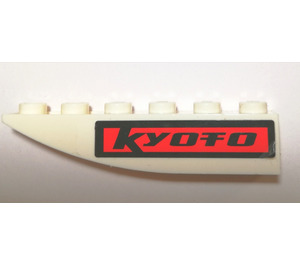 LEGO Slope 1 x 6 Curved Inverted with Kyoto Sticker (41763)