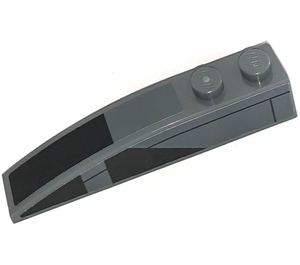 LEGO Slope 1 x 6 Curved with Black pattern Sticker (35164)