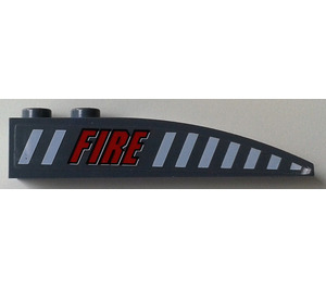 LEGO Slope 1 x 6 Curved with 'FIRE' Left Sticker (41762)