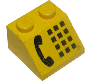 LEGO Con pendiente 2 x 2 (45°) con Negro Phone (3039)