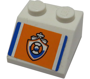 LEGO Slope 2 x 2 (45°) with Coast Guard logo Sticker (3039)