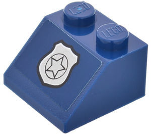 LEGO Slope 2 x 2 (45°) with Police Star Badge Sticker (3039)