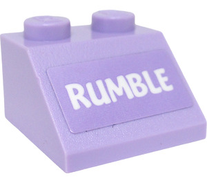 LEGO Pendenza 2 x 2 (45°) con "Rumble" Name Piastra Adesivo (3039)