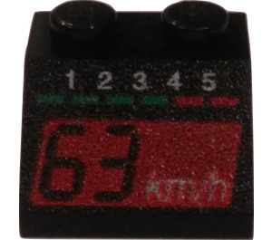 LEGO Pente 2 x 2 (45°) avec Tachometer (63 k/mh) (3039)