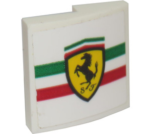 LEGO Slope 2 x 2 Curved with Ferrari Logo (Model Left) Sticker (15068)