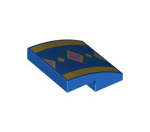 LEGO Slope 2 x 2 Curved with Gold and Lavender Diamonds / Stripes (15068 / 104427)