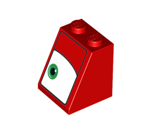 LEGO Pente 2 x 2 x 2 (65°) avec Affronter avec Eye, centered (La gauche) avec tube inférieur (3678 / 33879)
