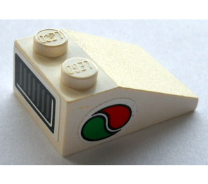 LEGO Slope 2 x 3 (25°) with Air Intake and Octan Logo on Both Sides Sticker with Rough Surface (3298)
