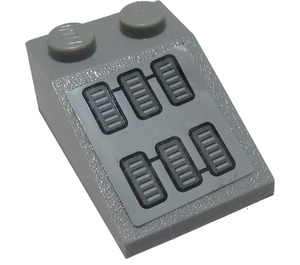 LEGO Helling 2 x 3 (25°) met Lucht Vents Sticker met ruw oppervlak (3298)