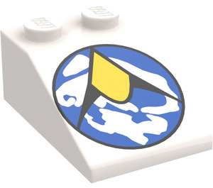 LEGO Pente 2 x 3 (25°) avec Explorien logo avec surface rugueuse (3298)