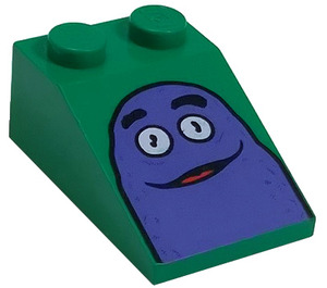 LEGO Slope 2 x 3 (25°) with Grimace with Smooth Surface (30474)