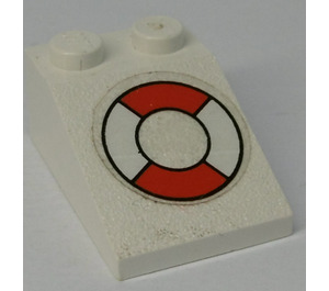 LEGO Slope 2 x 3 (25°) with Life Preserver Sticker with Rough Surface (3298)