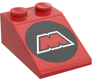 LEGO Slope 2 x 3 (25°) with MTron Logo with Rough Surface (3298)