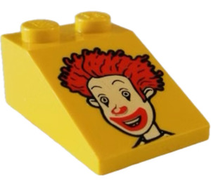 LEGO Pente 2 x 3 (25°) avec Ronald McDonald avec surface lisse (30474)