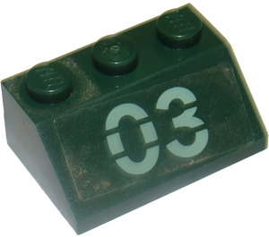LEGO Helling 2 x 3 (45°) met '03' Sticker (3038)