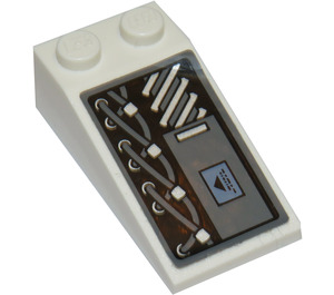 LEGO Helling 2 x 4 (18°) met Cables en Worm Screw Sticker (30363)