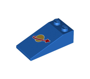 LEGO Slope 2 x 4 (18°) with Classic Space Logo (17982 / 47699)