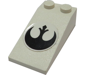 LEGO Slope 2 x 4 (18°) with SW Rebel Alliance Logo Sticker (30363)