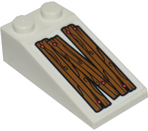 LEGO Slope 2 x 4 (18°) with Woodgrain and Nails (Right) Sticker (30363)