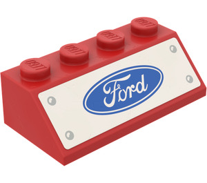 LEGO Pente 2 x 4 (45°) avec Ford logo Autocollant avec surface rugueuse (3037)