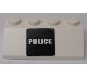 LEGO Slope 2 x 4 (45°) with "POLICE" Sticker with Rough Surface (3037)