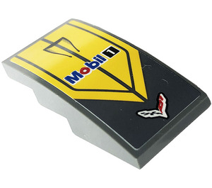 LEGO Slope 2 x 4 Curved with Corvette, Mobil 1 Logo Sticker (93606)