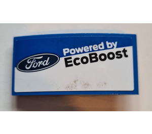 LEGO Slope 2 x 4 Curved with Ford Logo and 'Powered by EcoBoost' (Model Left) Sticker (93606)