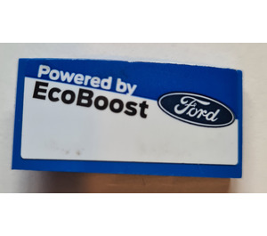 LEGO Slope 2 x 4 Curved with Ford Logo and 'Powered by EcoBoost' (Model Right) Sticker (93606)