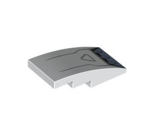 LEGO Slope 2 x 4 Curved with Gray lines and Triangle (93606 / 106344)