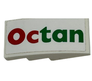 LEGO Helling 2 x 4 Gebogen met 'Octan' Sticker (93606)