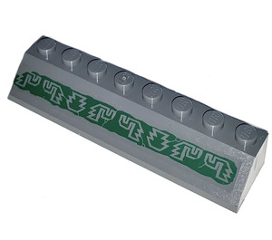 LEGO Slope 2 x 8 (45°) with Aztec Symbols Sticker (4445)