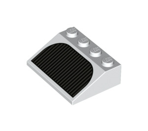 LEGO Slope 3 x 4 (25°) with Black Vertical Grille (3297 / 77118)