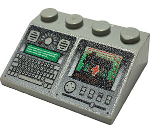 LEGO Backe 3 x 4 (25°) med Surveillance Computer Panel (3297 / 46099)