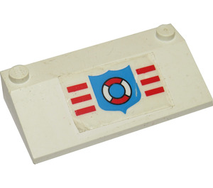 LEGO Slope 3 x 6 (25°) with Cost Guard Logo Sticker with Inner Walls (3939)