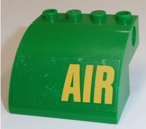 LEGO Pente 4 x 4 x 2 Incurvé avec 'Air' Autocollant (61487)