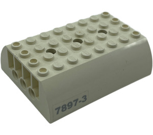 LEGO Pendenza 6 x 8 x 2 Curvo Doppio con '7897-3' Adesivo (45411)