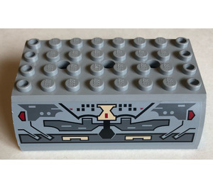 LEGO Steigung 6 x 8 x 2 Gebogen Doppelt mit Millennium Falcon Circuits Aufkleber (45411)