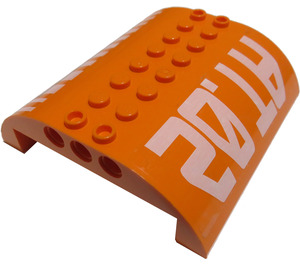 LEGO Pente 8 x 8 x 2 Incurvé Double avec Danger Ammunition Autocollant (54095)