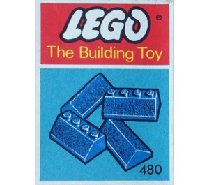 LEGO Slopes et Slopes Double 2 x 4, Bleu (The Building Toy) 480-5