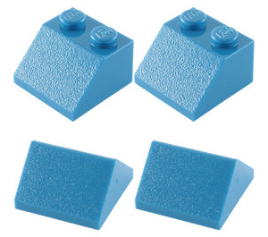 LEGO Sloping Roof Bricks 2 x 2 Set (Blue) 282