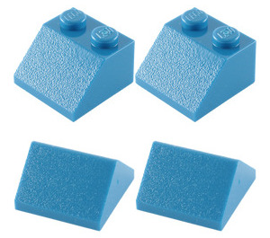 LEGO Sloping Roof Bricks 2 x 2 (Sininen) 282