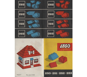 LEGO Sloping Roof Bricks 2 x 2 Set (Blue) 282 Instructions