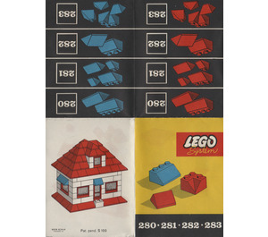 LEGO Sloping Roof Bricks 2 x 2 Set (Red) 282-1 Instructions