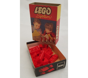 LEGO Sloping Roof Bricks (Rosso) 281-1